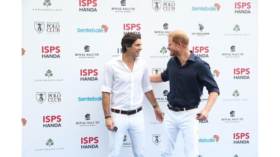 Harry and Nacho were in high spirits ahead of the match