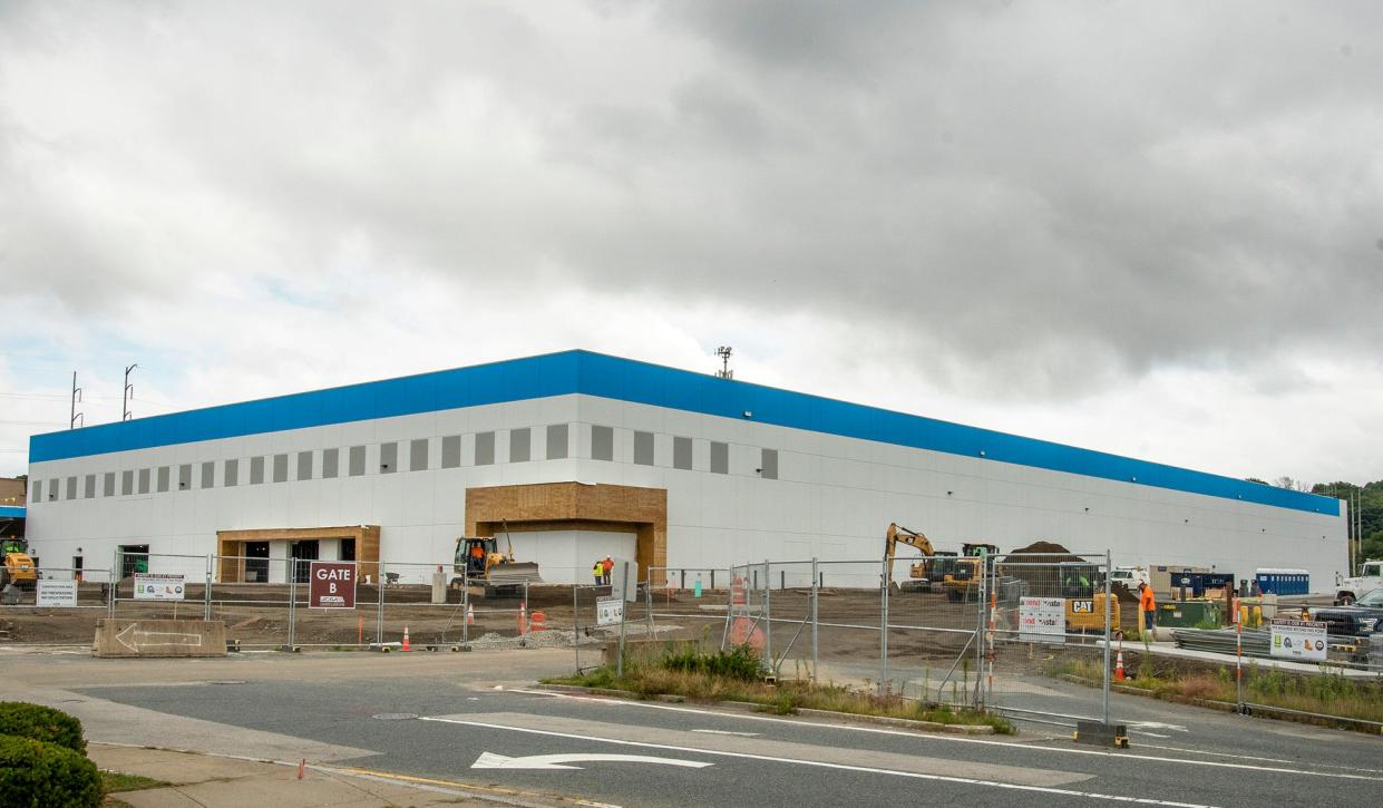 WORCESTER - Construction continues on a new Amazon facility at the site of the former Greendale Mall Tuesday, August 23, 2022.