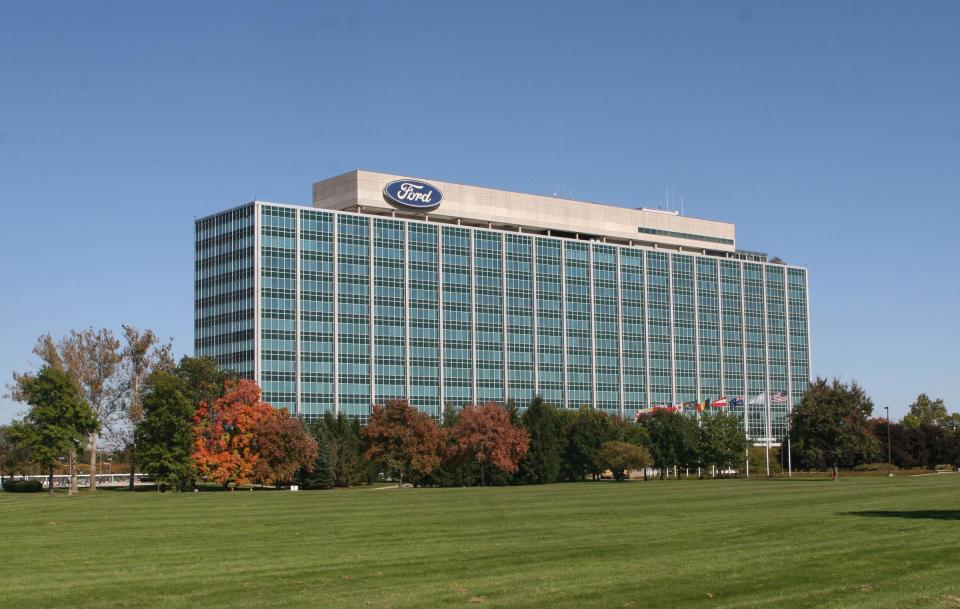 The Ford Motor Co. world headquarters on Michigan Avenue in Dearborn.