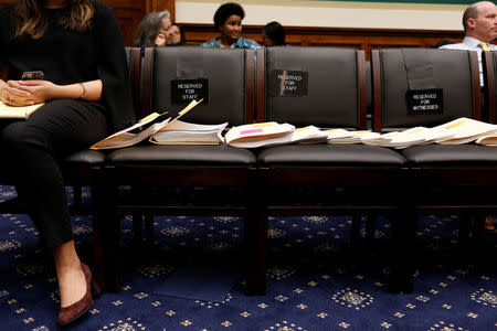 Copies of amendments offered during a marathon House Energy and Commerce Committee hearing on a potential replacement for the Affordable Care Act are seen on Capitol Hill in Washington March 9, 2017. REUTERS/Aaron P. Bernstein