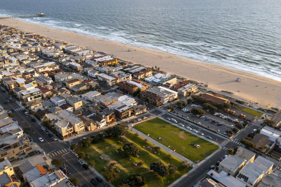 An aerial view of Bruce's Beach