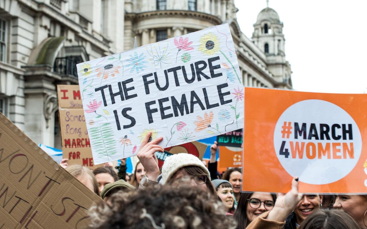 International Women's Day march in London last year - Â© 2018 SOPA Images