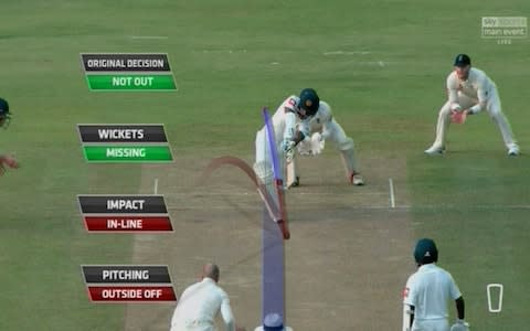 Leach had this decent shout first ball of his spell - Credit: Sky Sports
