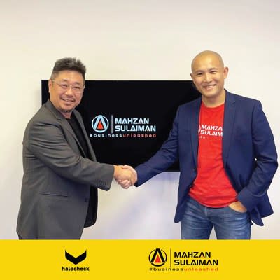 Mark Leow (Left) - founder &amp; managing director of HaloCheck.xyz and Mahathir Mahzan (Right) - founding &amp; managing partner of Mahzan Sulaiman