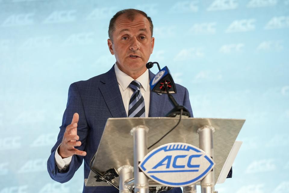 ACC commissioner Jim Phillips has plenty of fires to put out in his conference. (Jim Dedmon-USA TODAY Sports)