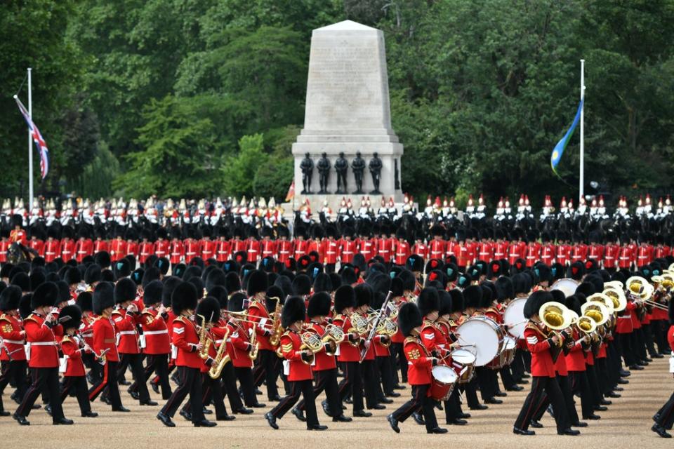 The Trooping the Colour ceremony at Horse Guards Parade (Dominic Lipinski/PA) (PA Archive)