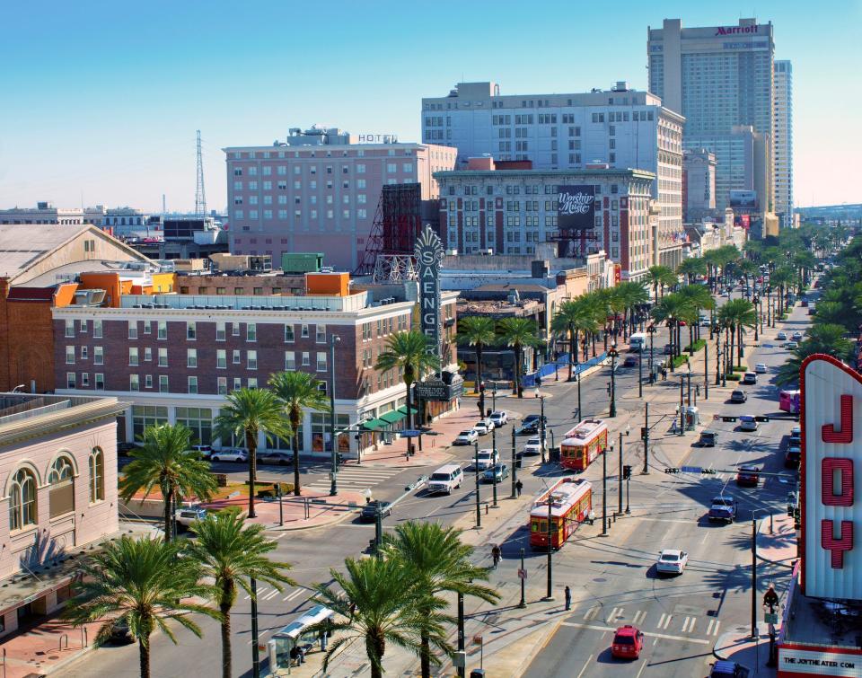 Canal Street in New Orleans.