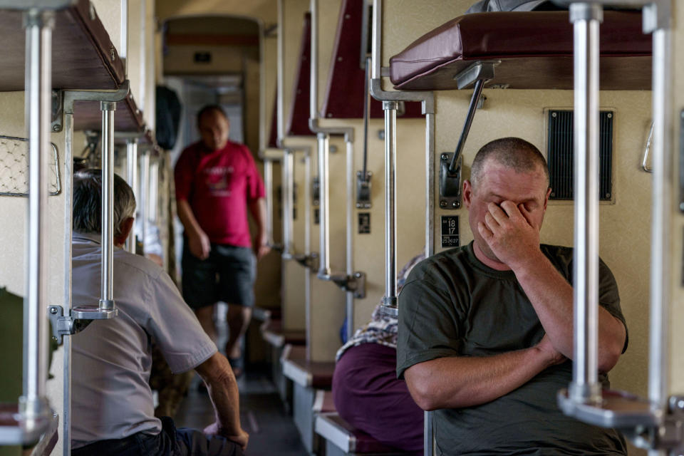 The government issued an order to residents to leave the Donetsk region as they prepare for fall and winter and fear that many there may not have access to heating, electricity, or even clean water. (David Goldman / AP)