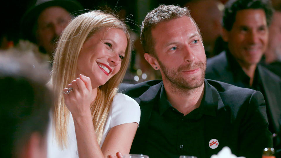 Mandatory Credit: Photo by Colin Young-Wolff/Invision/AP/Shutterstock (9062386d)Gwyneth Paltrow, left, and Chris Martin are seen at the 3rd Annual Sean Penn & Friends HELP HAITI HOME Gala on at the Montage Hotel in Beverly Hills, Calif3nd Annual Sean Penn & Friends HELP HAITI HOME Gala - Inside, Beverly Hills, USA.