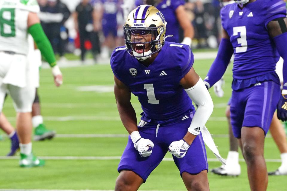 Washington cornerback Jabbar Muhammad spent his first three seasons at Oklahoma State before transferring to the Huskies this season. He leads the team in pass breakups and is tied for the lead in interceptions.