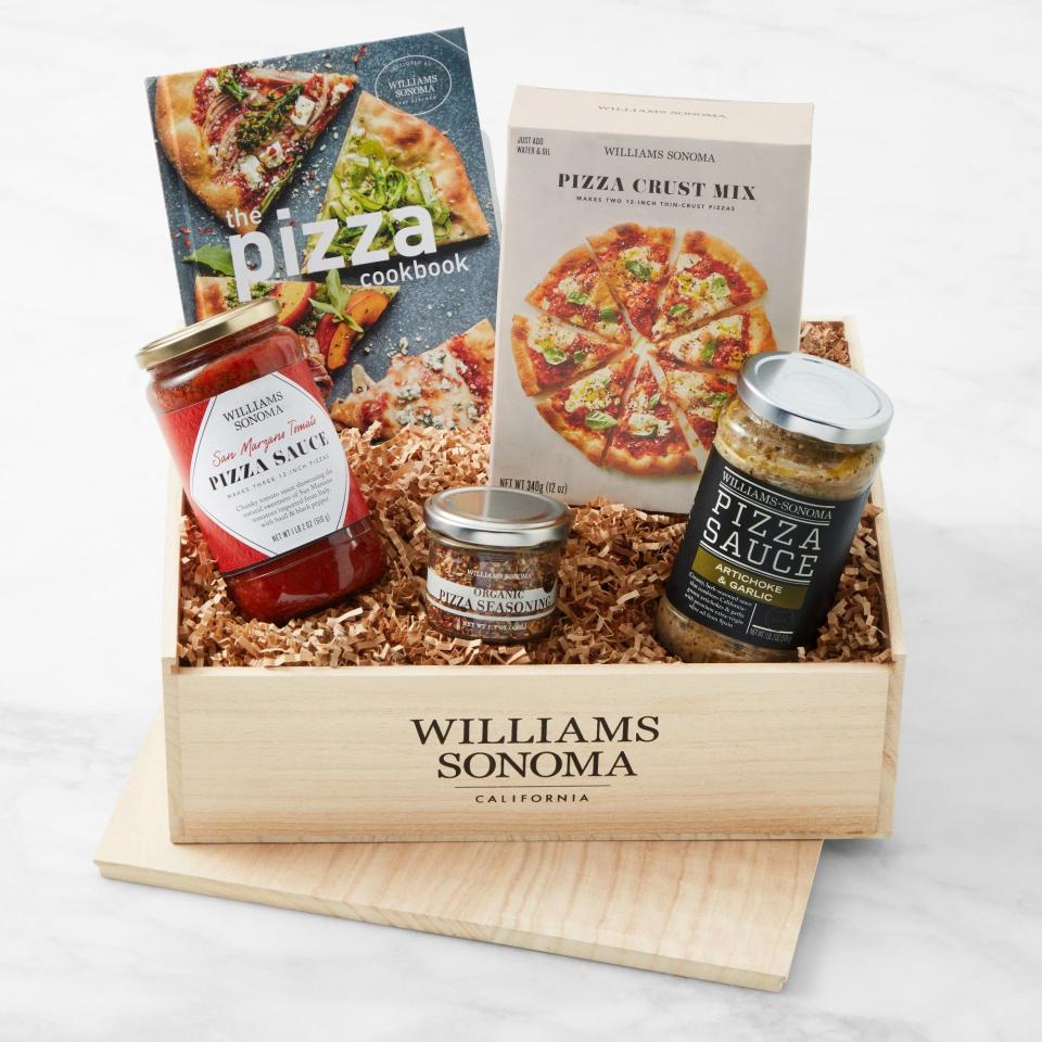 <p><a href="https://go.redirectingat.com?id=74968X1596630&url=https%3A%2F%2Fwww.williams-sonoma.com%2Fproducts%2Fpizza-party-gift-crate&sref=https%3A%2F%2Fwww.delish.com%2Ffood-news%2Fg3130%2Fpizza-themed-gifts%2F" rel="nofollow noopener" target="_blank" data-ylk="slk:Shop Now;elm:context_link;itc:0;sec:content-canvas" class="link ">Shop Now</a></p><p>Pizza Party Gift Crate</p><p>Williams Sonoma</p><p>$79.95</p>