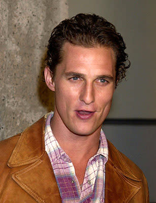 Matthew McConaughey at the Beverly Hills premiere of A Beautiful Mind