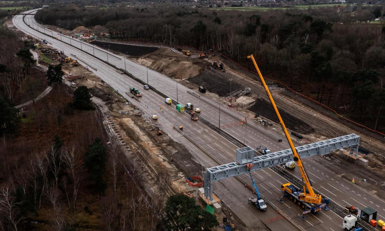 <span>National Highways has called on drivers to avoid the affected section of the motorway.</span><span>Photograph: Dan Kitwood/Getty Images</span>