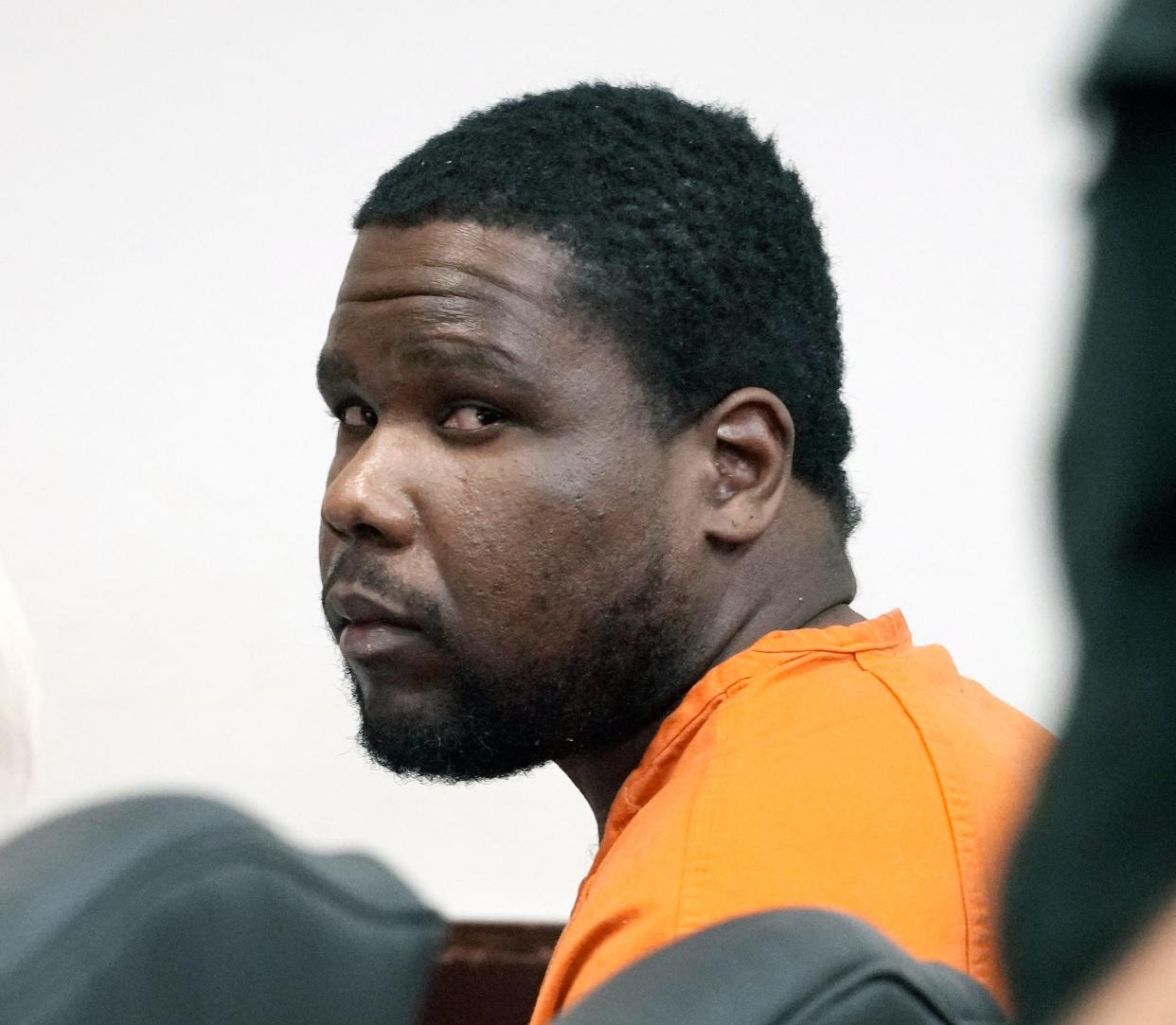 Jean Macean pictured at his competency hearing before Judge Elizabeth Blackburn at the S. James Foxman Justice Center in Daytona Beach, Monday, Jan. 30, 2023.