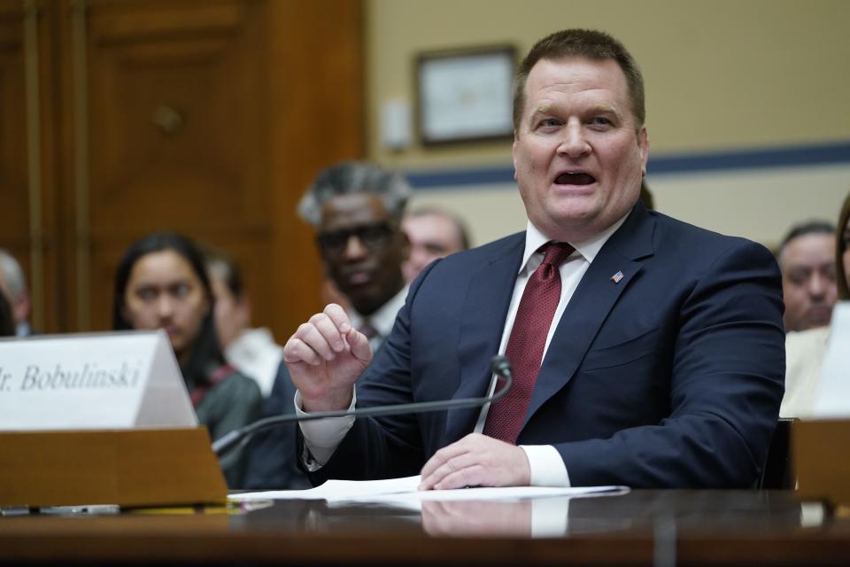 Tony Bobulinski testifies at the House Committee on Oversight and Accountability hearing examining potential abuse of public office by Joe Biden on March 20, 2024.