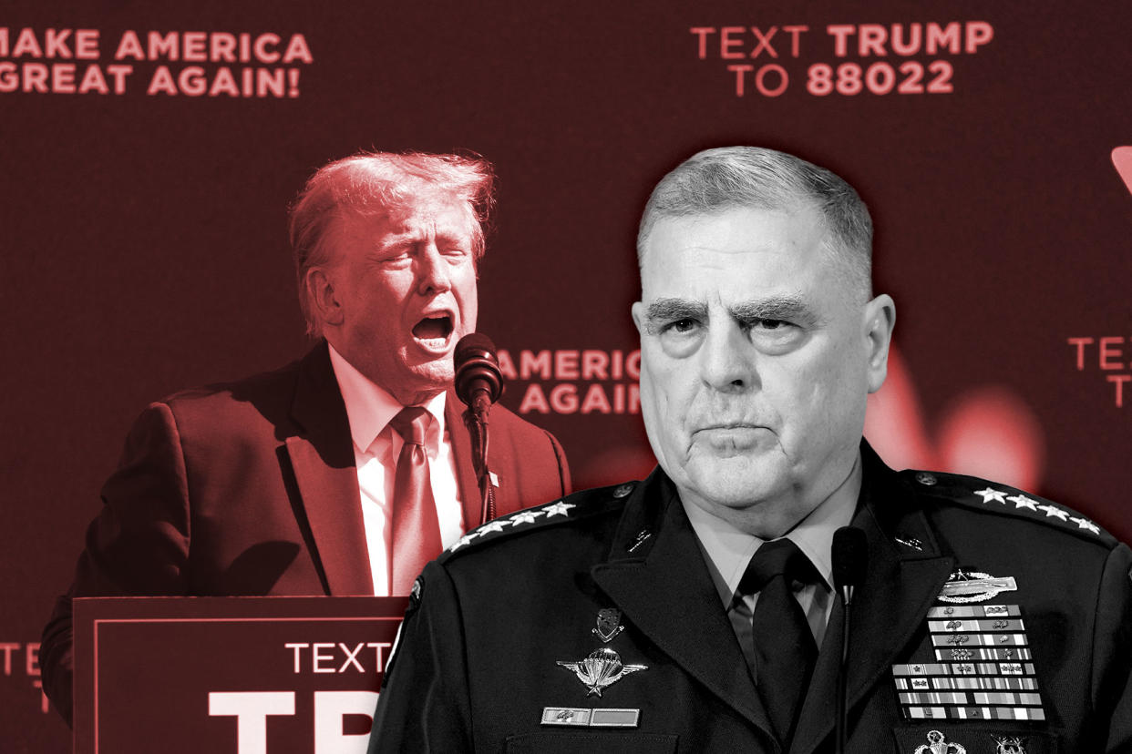 Former President Donald Trump; Gen. Mark Milley Photo illustration by Salon/Getty Images