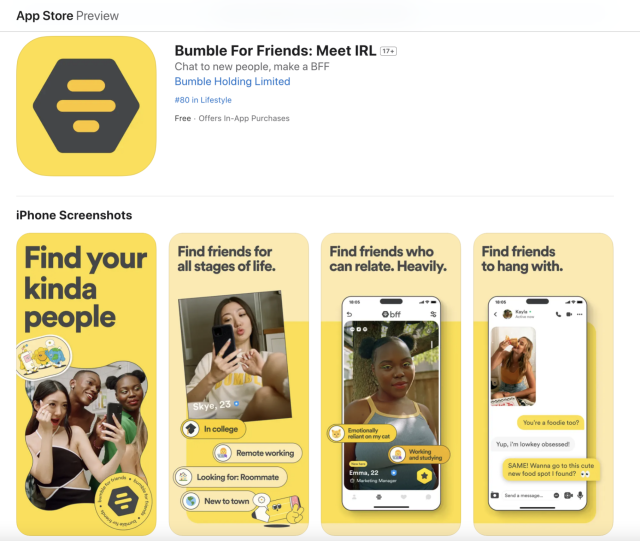 Find New Friends With Bumble For Friends App