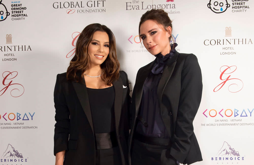 Eva Longoria was left ‘sore’ after dancing all night at Victoria Beckham’s 50th birthday party credit:Bang Showbiz