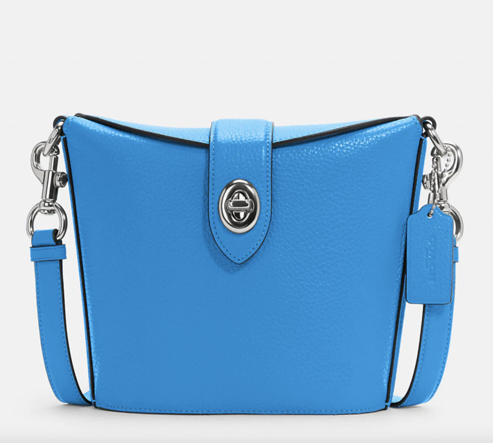 Addie Crossbody in sky blue leather (Photo via Coach Outlet)