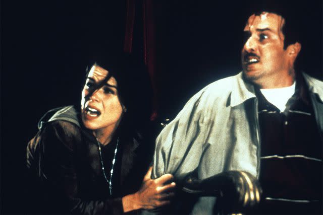 Dimension Films/Kobal/Shutterstock Neve Campbell and David Arquette in <em>Scream 3</em> (2000)