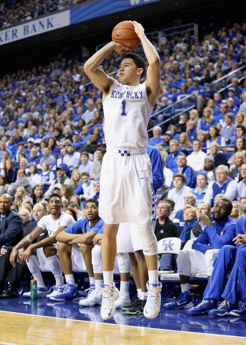 Devin Booker was Kentucky’s third-leading scorer during the Wildcats’ 38-1 season of 2014-15.