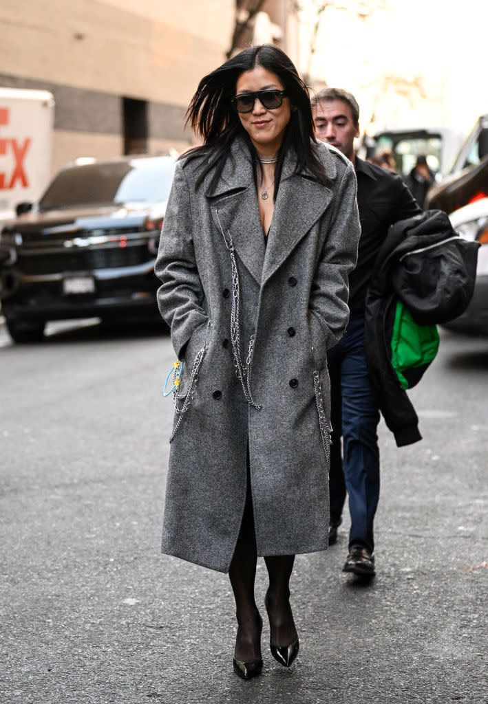 street style of laura kim at 2024 new york fashion week