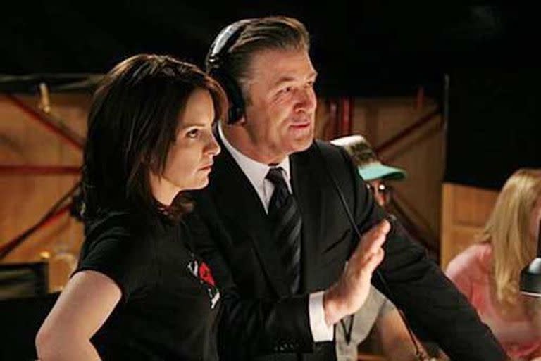 Reina de la TV: Tina Fey con Alec Baldwin en la serie 30 Rock