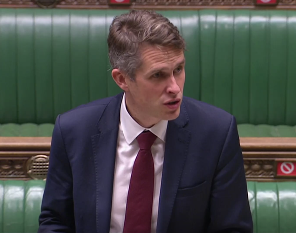 Education secretary Gavin Williamson was back at the despatch box of the House of Commons today (Reuters TV)