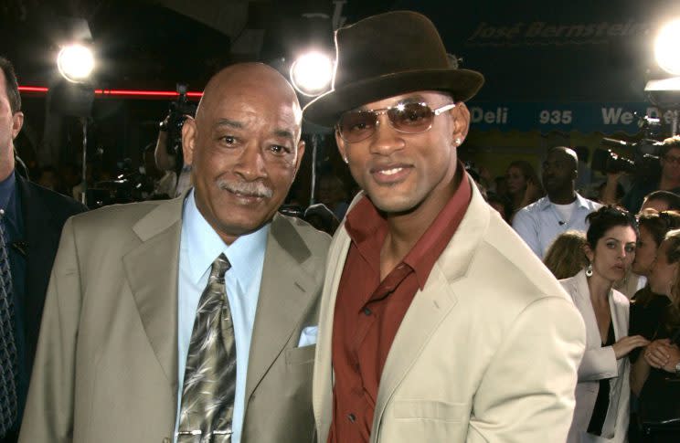 Willard Smith Sr. with Will at the premiere of I, Robot in 2004. (Photo by SGranitz/WireImage)