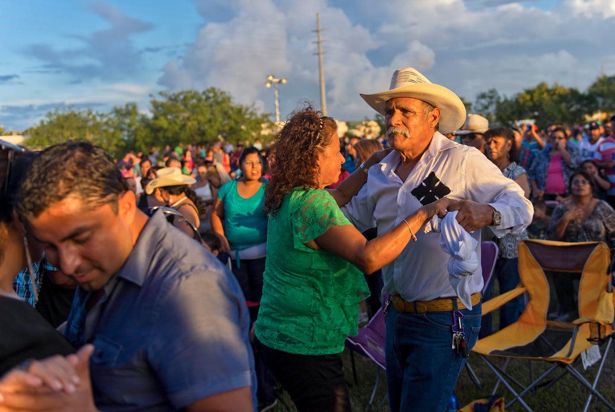 Luisa and Antonio Perez danced to the band Tigrillos at the Festival Viva Mexico in Corpus Christi on Sept 8, 2013.