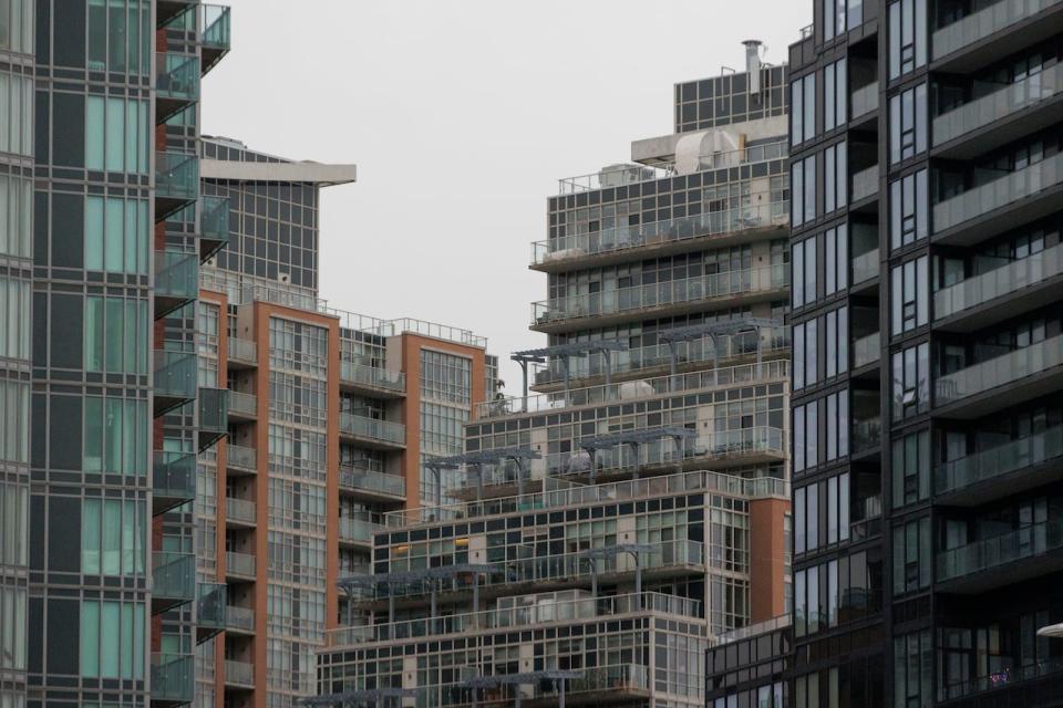 Rental units are pictured in Toronto on Jan. 12, 2024.