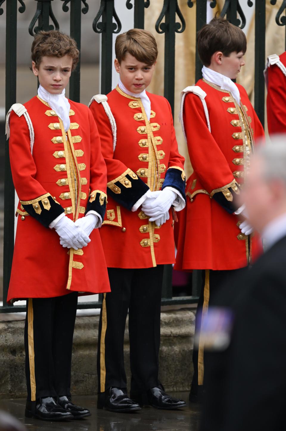Prince George arrives at Westminster Abbey for King Charles III and Queen Camilla coronation on May 6, 2023.