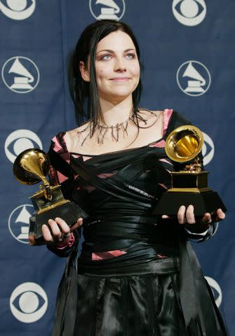Frederick M Brown/Getty Amy Lee of Evanescence at the Grammys in 2004