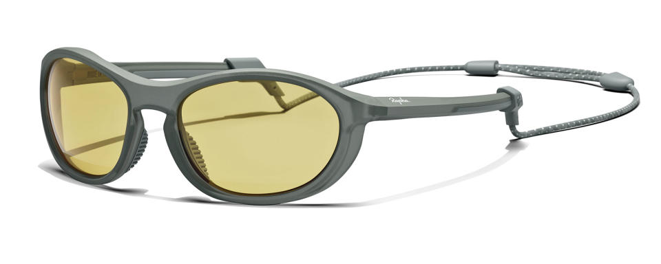 Rapha Dalton sunglasses, new full-frame cycling eyewear, angled with neck strap