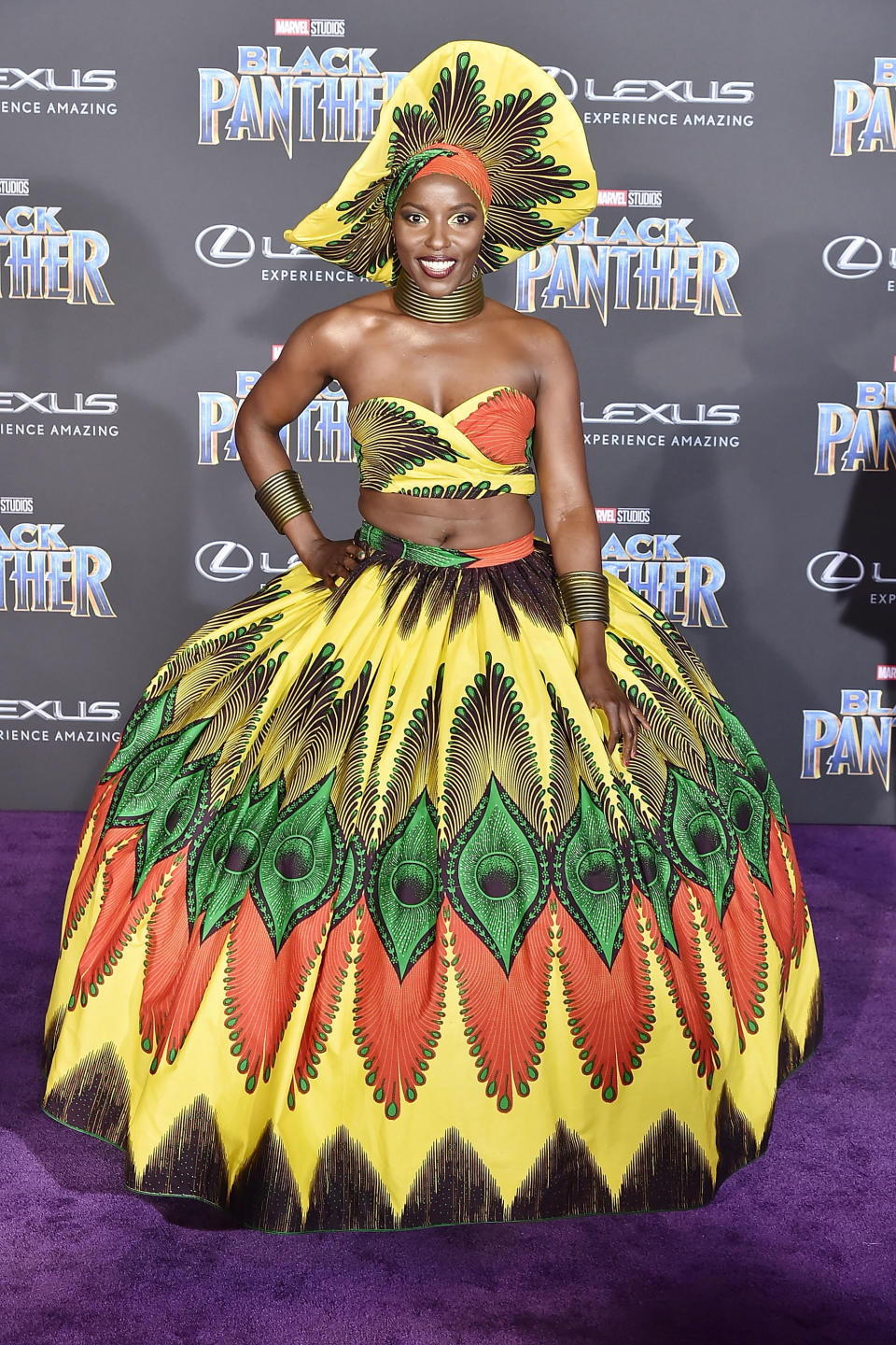 The actress at the premiere of Disney and Marvel's "Black Panther" on Jan. 29 in Hollywood.