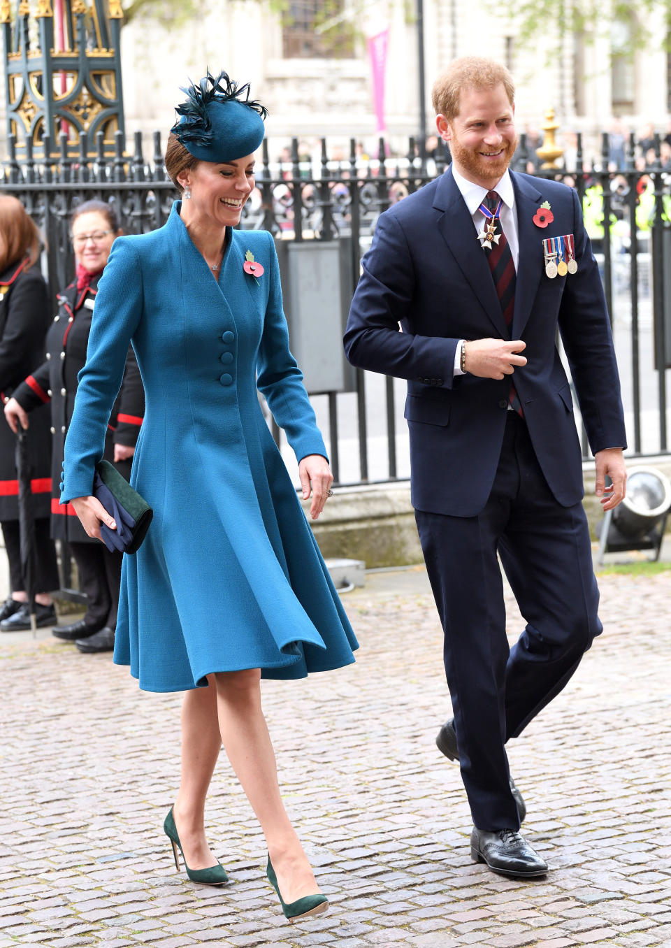 The two were in noticeably better spirits than they were Sunday. (Photo: Karwai Tang via Getty Images)