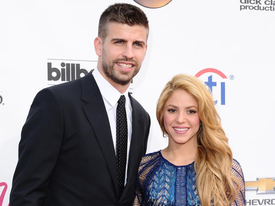 Shakira and Gerard Pique arrive at the 2014 Billboard Music Awards at the MGM Grand Garden Arena on May 18, 2014 in Las Vegas, Nevada