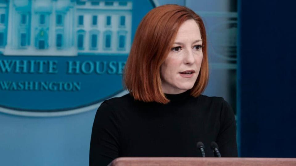 White House press secretary Jen Psaki speaks during the daily White House press briefing on February 02, 2022 in Washington, DC. (Photo by Anna Moneymaker/Getty Images)