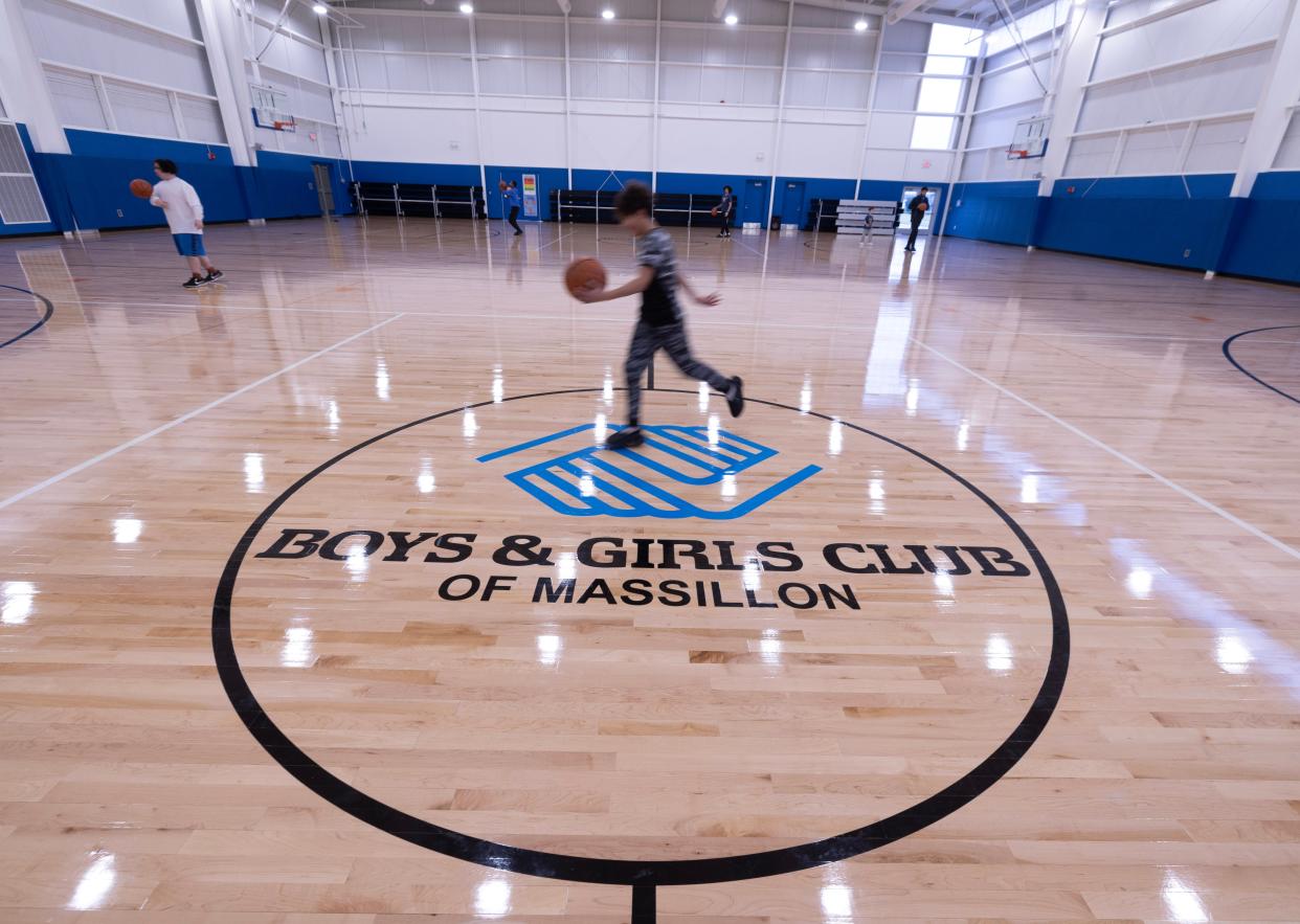 A double gymnasium with multiple basketball courts is part of the new Boys & Girls Club of Massillon center at 730 Duncan St. SW. The $9.5 million facility opened in January.