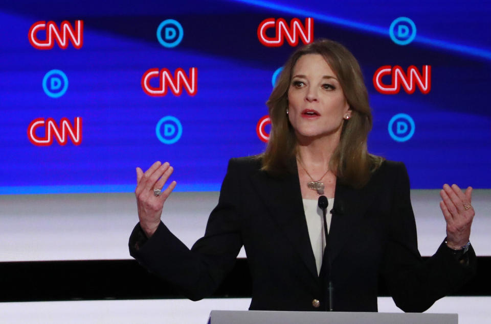 Marianne Williamson speaks on the first night of the second 2020 Democratic presidential debate in Detroit, Michigan, July 30, 2019. (Photo: Lucas Jackson / Reuters)
