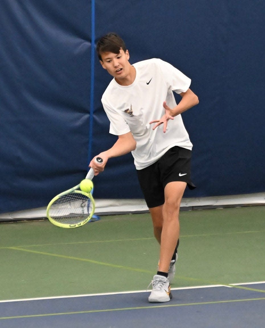 Lexington sophomore Cooper Remy won a Division II sectional singles title Saturday.