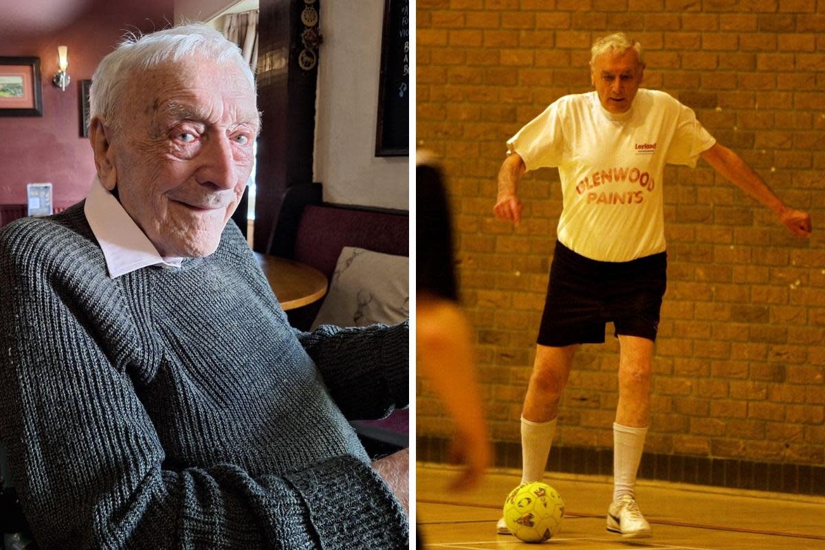 Bill Smith, who played five-a-side football until he was nearly 90-year-old, has celebrated his 100th birthday <i>(Image: THE NORTHERN ECHO)</i>