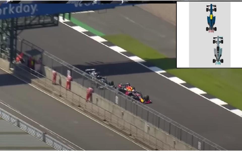 Verstappen and Hamilton racing - Formula 1