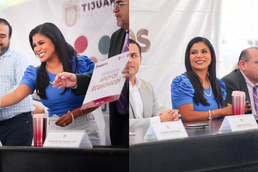 Montserrat Caballero hizo entrega de apoyos económicos a familias vulnerables en Tijuana