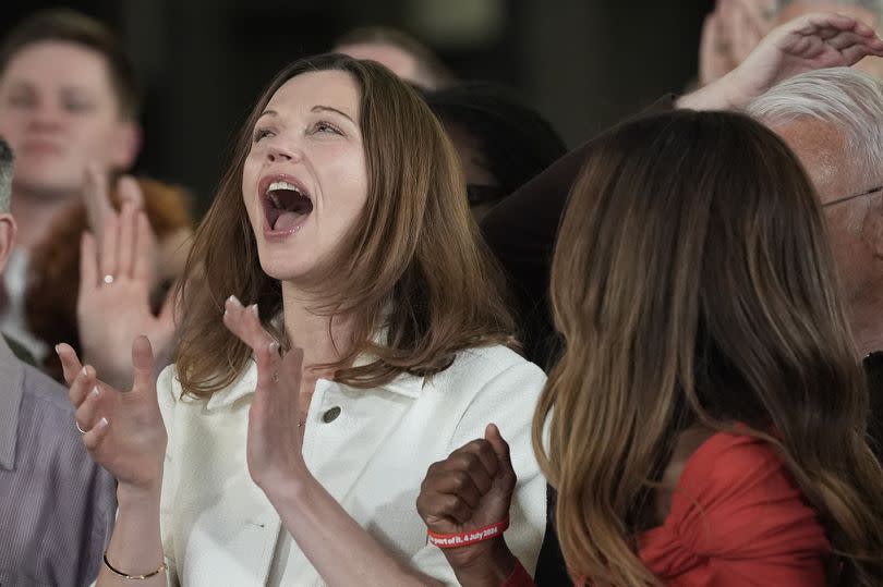 Labour leader Sir Keir Starmer's wife Victoria at a watch party for the results of the 2024 General Election in central London, as the party appears on course for a landslide win in the 2024 General Election. Picture date: Friday July 5, 2024.