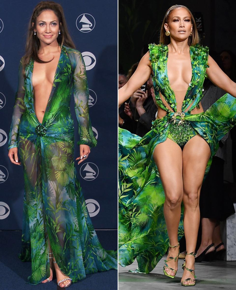 Jennifer Lopez Stuns in Recreated Iconic Versace Dress Almost 20 Years Later