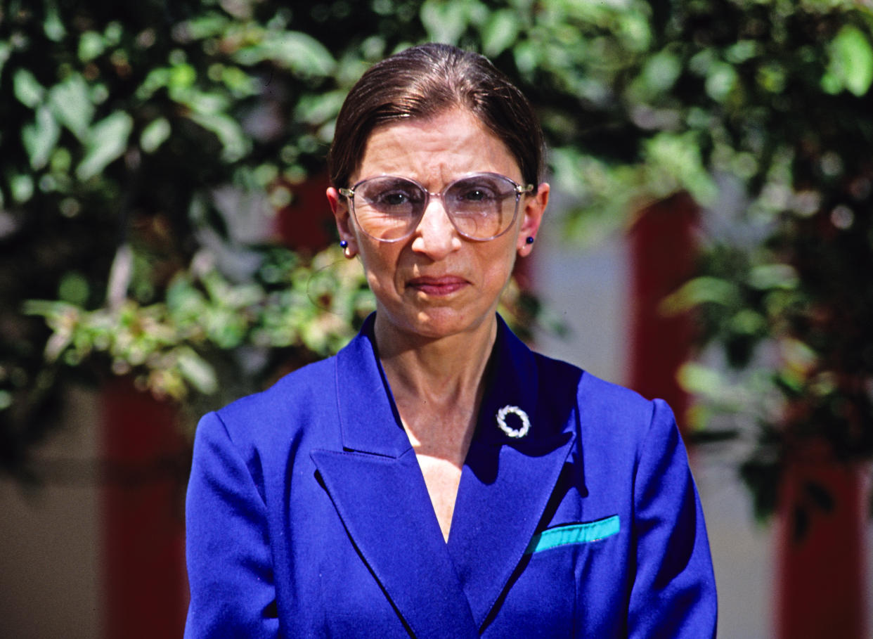 Inspired by Ruth Bader Ginsburg's legendary career, these fifth graders want to rename a local middle school in her honor (Photo by Ron Sachs/CNP/Getty Images)