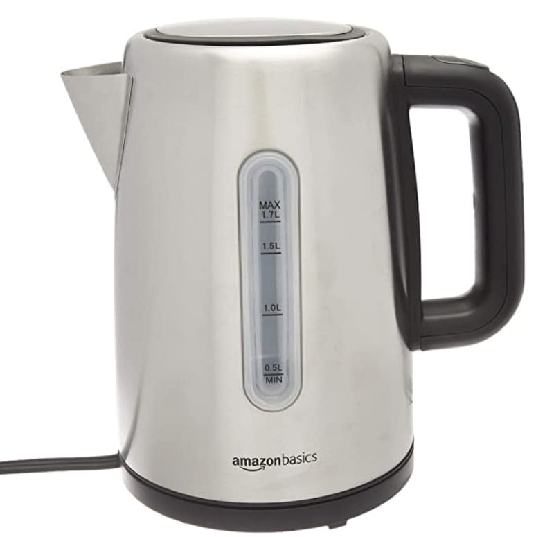 Amazon Basics Stainless-Steel Electric Kettle, 1.7 Liter