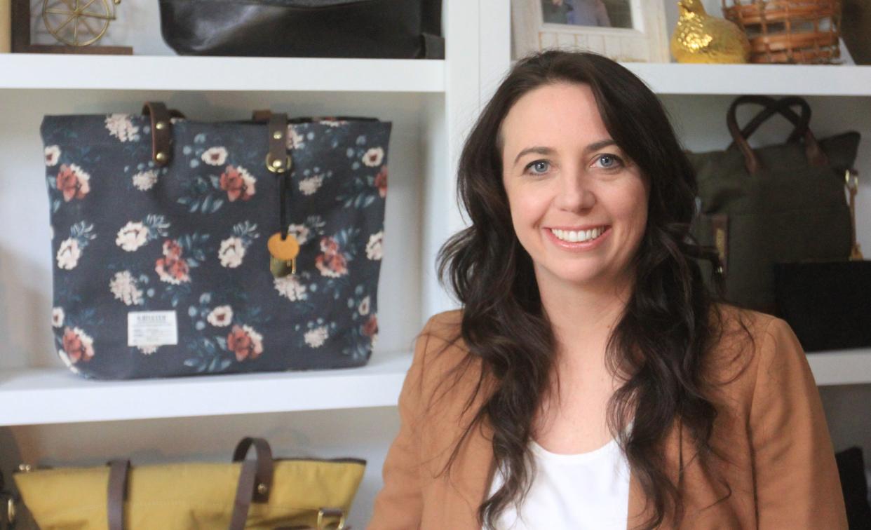 Lisa Bradley, a Granville resident, is the CEO of R. Riveter, a handbag company that appeared on "Shark Tank" and combines the skills and interests of a team of workers across the country.