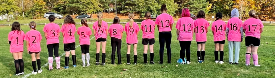 The Barrington Middle School’s Field Hockey Team donned pink shirts and raised $334 this fall and donated it to the Seacoast Cancer Center in recognition of Breast Cancer Awareness month.